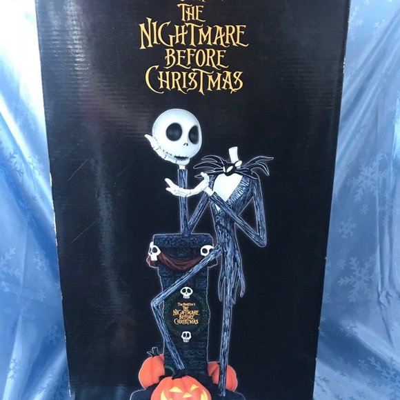 DISNEY NIGHTMARE BEFORE CHRISTMAS JACK SKELLINGTON LARGE LIGHT-UP STATUE FIGURE - Picture 4 of 5